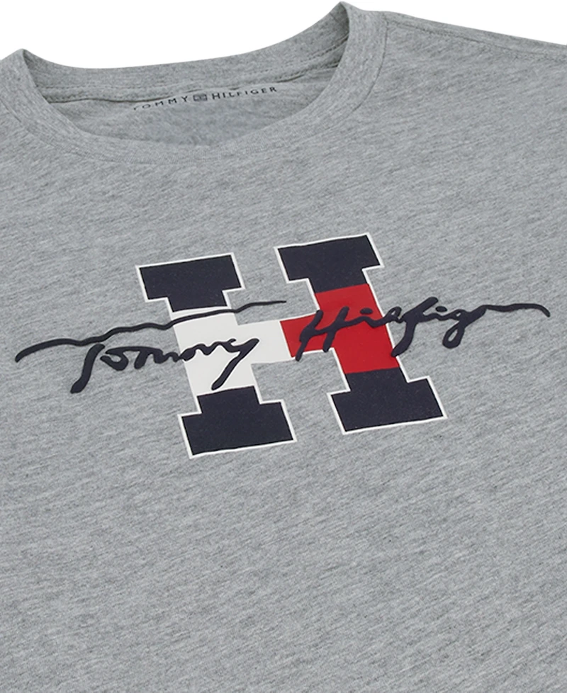 Tommy Hilfiger Boys' 8-20 Script H Logo Print T-Shirt