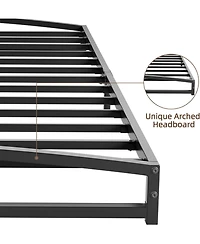 gaomon Metal Bed Frame,Platform Frame with Arch Design,10" Heavy Duty Strong Support Slats,Sturdy Mattress Foundation,Easy Assembly