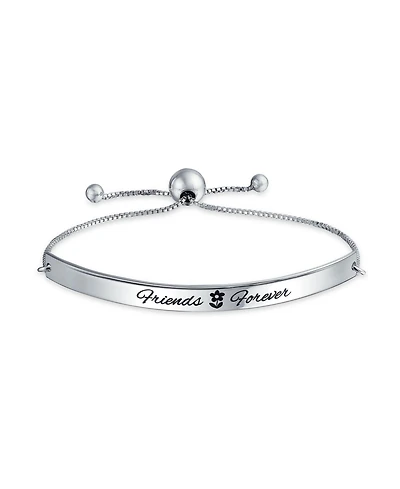 Bling Jewelry Inspirational Bff Saying Best Friends Forever Id Bolo Bracelet Sterling Silver
