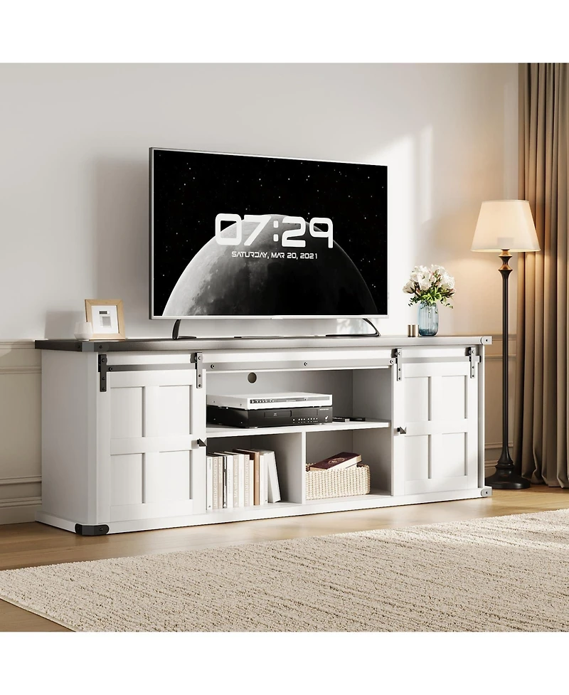 Gaomon Farmhouse Tv Stand for 75 Inch Tv