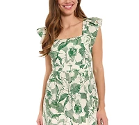 London Times Petite Square Neck Maxi Dress