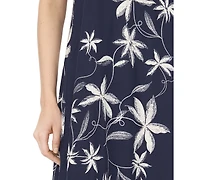 Msk Petite Printed Square Neck Maxi Dress