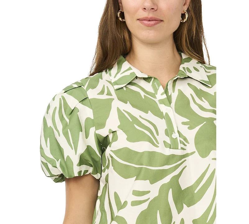 Msk Petite Collared Neck Mini Shift Dress