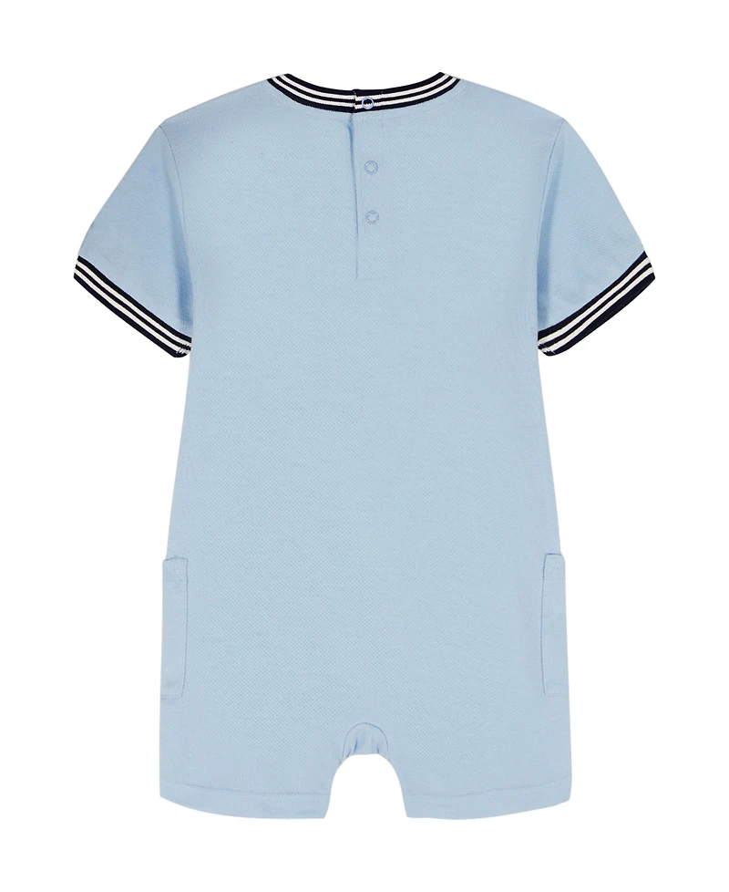 Tommy Hilfiger Baby Boys' Pique Knit Shorts Romper