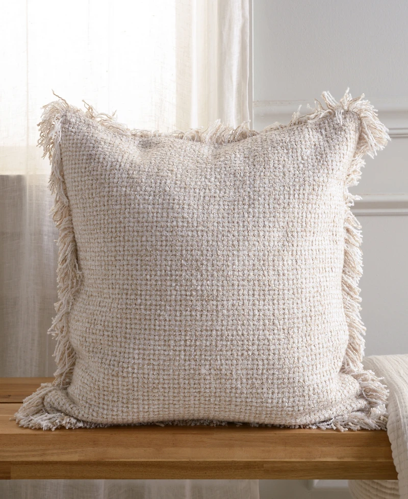 Rizzy Home Gertrude Cotton Blend Decorative Pillow, 20" x 20"