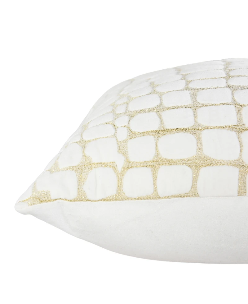 Rizzy Home Rose Cotton Decorative Pillow, 22" x 22"