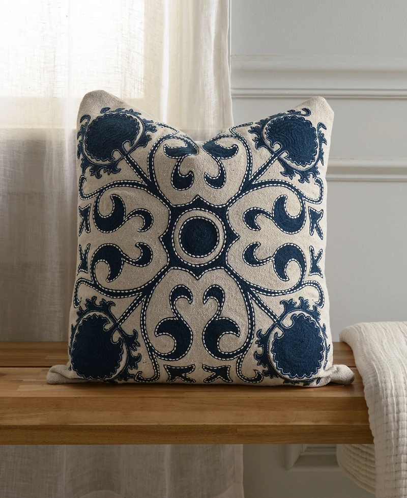 Rizzy Home Emma Cotton Decorative Pillow, 18" x