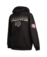 Fisll Men's Black Morehouse Maroon Tigers Puff Print Sliced Pullover Hoodie