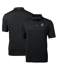 Cutter & Buck Men's Black Georgia Bulldogs Big Tall Virtue Eco Pique Tile Print Polo Shirt