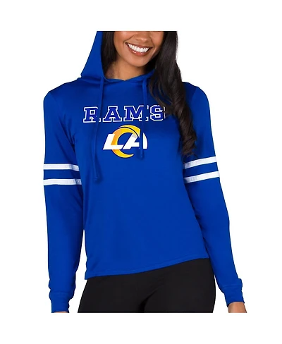 Concepts Sport Women's Royal Los Angeles Rams Marathon Lightweight Lounge Pullover Hoodie
