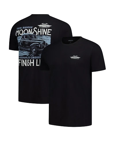 Checkered Flag Sports Men's Black Nascar 2-Spot Moonshine Finish Line T-Shirt