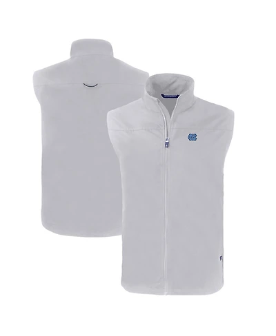 Cutter & Buck Men's Gray North Carolina Tar Heels Charter Eco Full-Zip Vest