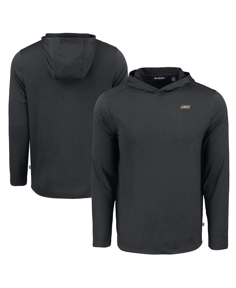 Cutter & Buck Men's Black James Madison Dukes Coastline Epic Comfort Eco Long Sleeve Hoodie