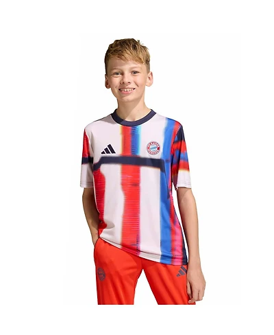 Adidas Big Boys and Girls Navy Bayern Munich 2025/26 Pre-Match Training Jersey