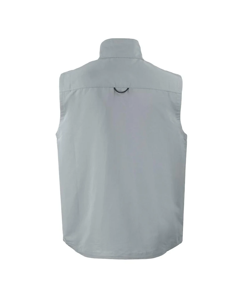 Cutter & Buck Men's Gray Notre Dame Fighting Irish Play Like A Today Charter Eco Full-Zip Vest