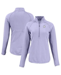 Cutter & Buck Women's Purple Pittsburgh Steelers Peshastin Eco Fleece Half-Zip Top