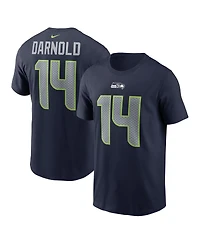 Nike Men's Sam Darnold College Navy Seattle Seahawks Name & Number T-Shirt