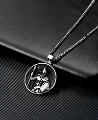 Rhona Sutton Men's Stainless Steel Spartan Pendant Necklace