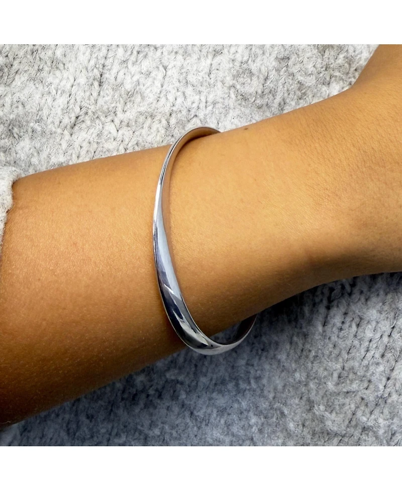 The Lovery Sculpted Bangle Bracelet Sterling Silver