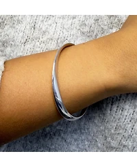 The Lovery Sculpted Bangle Bracelet Sterling Silver