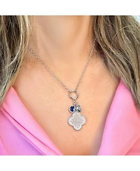 The Lovery Clover Blue Charm Necklace Sterling Silver