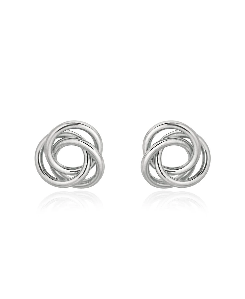 The Lovery Loopy Knot Stud Earrings Sterling Silver