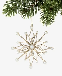 Holiday Lane Gilded Glamour Iron Gem Snowflake Ornament, Macy's Exclusive