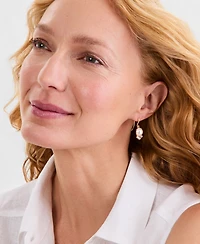 Charter Club Crystal & Imitation Pearl Drop Earrings, Macy's Exclusive