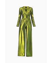 Ivonne Women's V-Neck Wide-Leg Jumpsuit