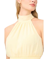 1.state Women's Cascading Collared Neck Maxi Dress