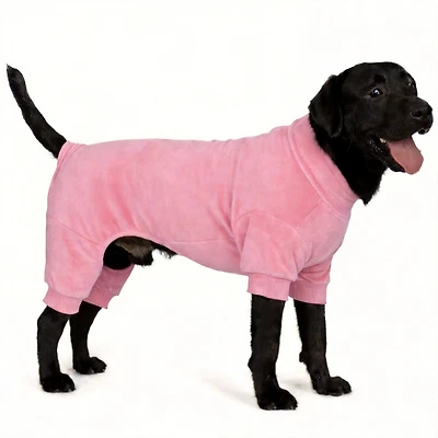 Aronkl Dog Fleece Pajamas with High Collar for Warmth and Comfort