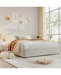 gaomon Full Bed Frame, Boucle Upholstered Bed Frame with Headboard, 2 Storage Drawers, Modern Full Platform Bed Frame, Soft Bed