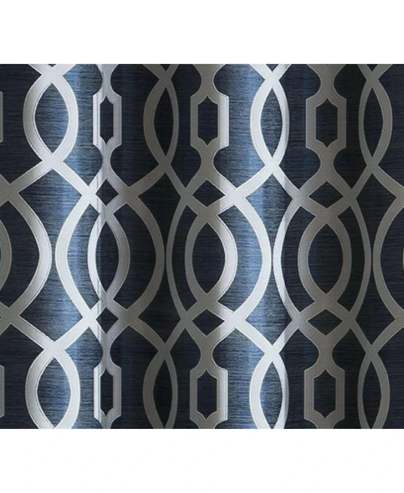 Kate Aurora Royal Living 2 Pack Venetian Semi Sheer Lattice Grommet Top Curtain Panels