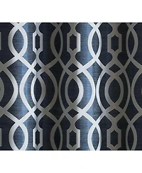 Kate Aurora Royal Living 2 Pack Venetian Semi Sheer Lattice Grommet Top Curtain Panels