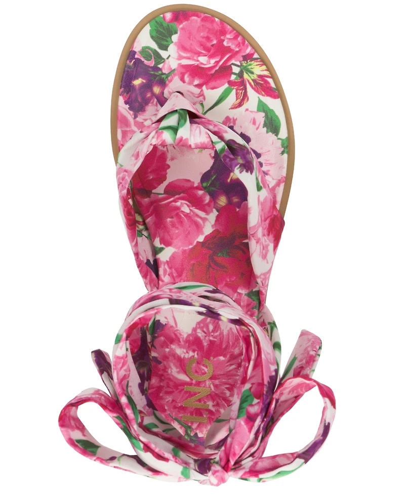 I.n.c. International Concepts Women's Maris Ankle Tie Flat Sandals, Macy's Exclusive