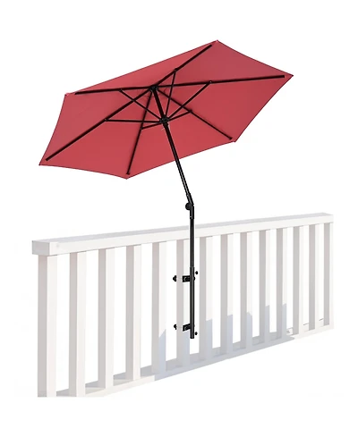 Yescom 7.5 Ft Outdoor Umbrellas with Deck Holder Scale Tilt Button for Party Event Food Ice Cream Cart Garden Parasol