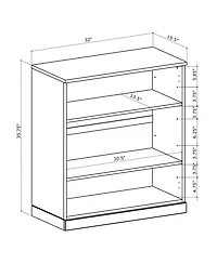 Palace Imports Premium 100% Solid European Oak Hardwood 3-Shelf Modular Bookcase – Wide, Tall