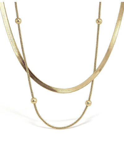 And Now This 18K Gold Plated or Silver Plated Double Layered Necklace