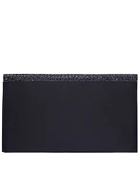 Nina Crystal Embellished Flap Slim Magnetic Snap Clutch