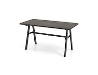 Slickblue Garden Outdoor Dining Table Seats 6 with Umbrella Hole