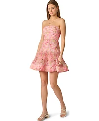 Adrianna Women's Strapless Back Zip Closure Mini Dress