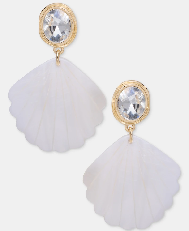 I.n.c. International Concepts Crystal & Shell Drop Earrings, Macy's Exclusive