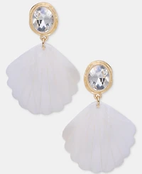 I.n.c. International Concepts Crystal & Shell Drop Earrings, Macy's Exclusive