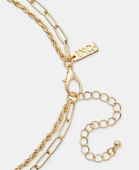 I.n.c. International Concepts Pave & Imitation Pearl Coral Layered Pendant Necklace, 16-1/2" + 3" extender, Macy's Exclusive