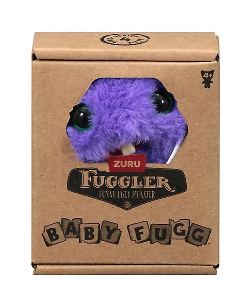 Fuggler Zuru Baby Fug Mr Needles Purple Funny Ugly Monster Plush Toy 3.5 Inch