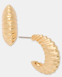 On 34th Small Textured C-Hoop Earrings, 0.95", Macy's Exclusive