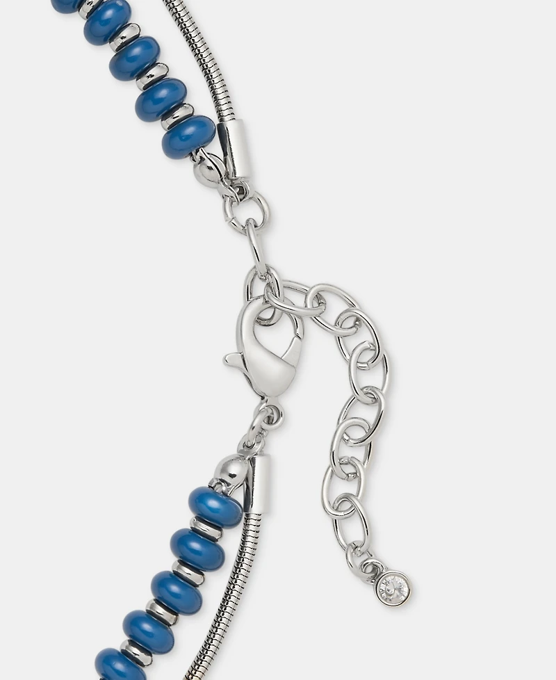 On 34th Beaded Layered Tear-Shape Pendant Necklace, 16" + 2" extender, Macy's Exclusive