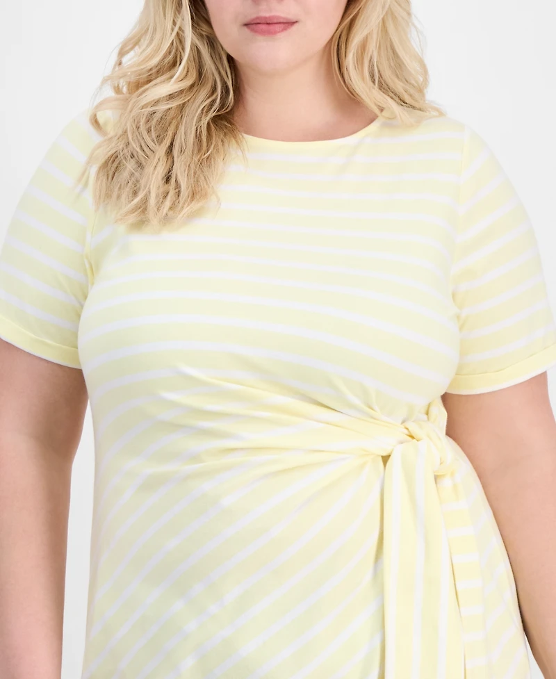 On 34th Trendy Plus Primavera Tie-Waist Dress, Macy's Exclusive