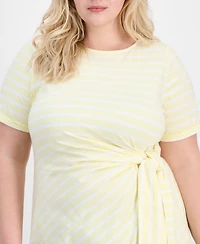 On 34th Trendy Plus Primavera Tie-Waist Dress, Macy's Exclusive