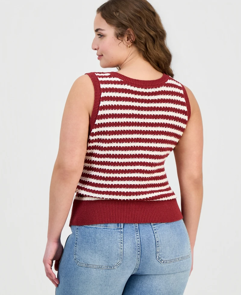 And Now This Trendy Plus Striped Sweater Tank, Macy's Exclusive
